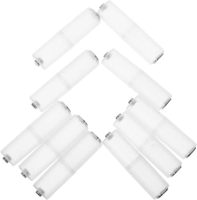 Batterij Adapter Set - Batterijhouder Omvormer - Apparaten Voeden - Converteert AAA naar AA - 10 Stuks - Wit