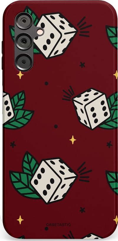 Casetastic Hoesje Geschikt voor Samsung A14 (5G/4G) - Stijlvolle Beschermende Duo-layer Case - Casino zes
