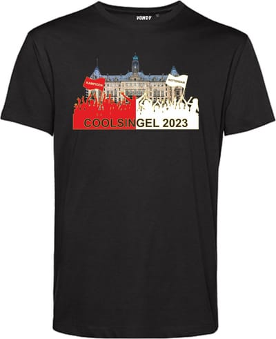 T-shirt Coolsingel 2023 | Rotterdam Supporter | Shirt Kampioen | Kampioensshirt | Zwart | maat XS