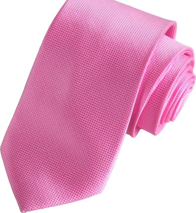 Fako Fashion - Stropdas - Fijne Ruit - Satijn - 8cm - 145cm - Roze