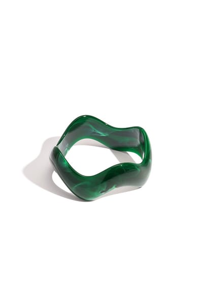 Acryl armbanden onregelmatige vorm casual dagelijks eenvoudig serie dames sieraden - Donkergroen