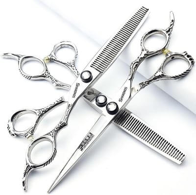 Professionele Kappersset - Scherpe Bladen - Haar Knippen - Roestvrij Staal - 7 Inch - Zilver