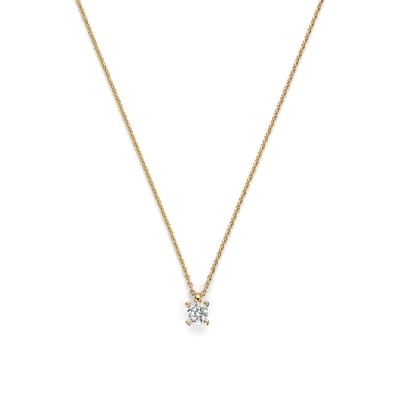 TI SENTO Dames Ketting - 925 zilver - Zirkonia met geel verguld - Maat 42 - 34087ZY