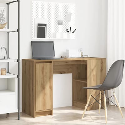 vidaXL - Bureau - 120x42x76 - cm - spaanplaat - ambachtelijk - eikenkleurig