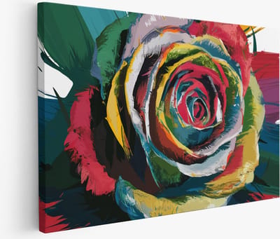 Saammp - Muurcirkel Hout - Afrikaanse Vrouw met Kleurrijke Bloemen - Abstract - Ø 80 - Wandcirkel - Wanddecoratie Cirkel - Muurdecoratie Woonkamer - Slaapkamer decoratie - Rond Schilderij