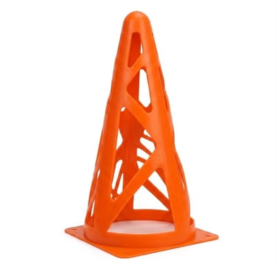 Oranje marker kegels pilonnen open windbestendig 10 stuks 23 cm voetbal trainings kegels rolschaatsen obstacle cones platte voet sport marker pionnen hol ontwerp
