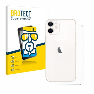 Screenprotector voor Apple iPhone 12 mini (Achterkant) Beschermglas transparant
