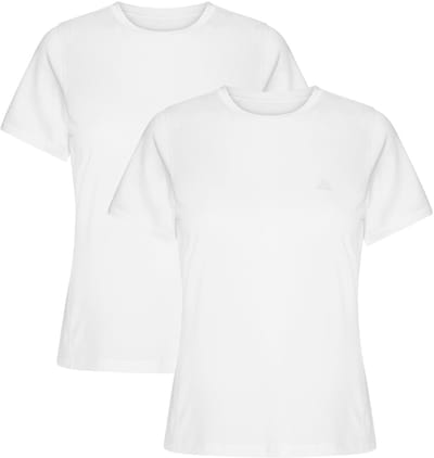 DANISH ENDURANCE Sport T-Shirt - Workout & Sport Top - Lichtgewicht - Ronde Hals - voor Vrouwen - Wit - Maat S - 2 paar