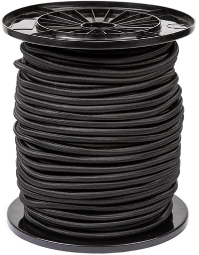 Rubbermagazijn - Elastisch koord - Zwart - 10mm - Lengte: 100 meter - Elastiek op rol - Zeer elastisch & slijtvast