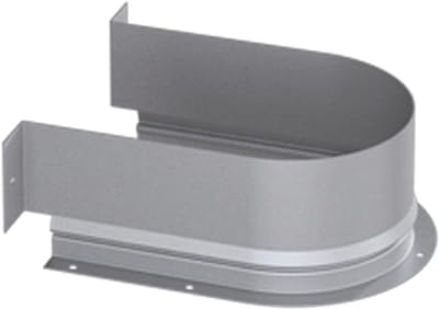 Rand voor sifonuitsparing - Ronde afdekking - Sanitair afwerken - Gepoedercoat staal - 224 cm - Zilver