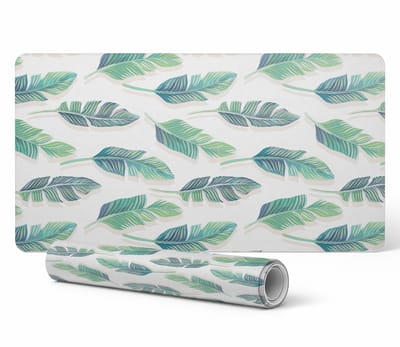 Antislip bureauonderlegger met tropische bladeren, 90x45 cm