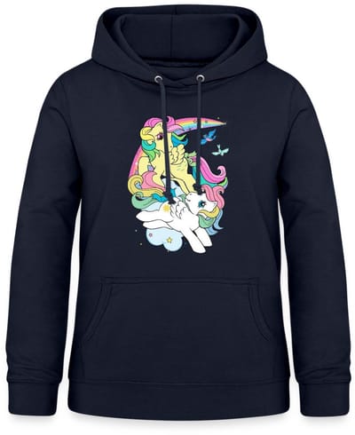 My Little Pony Retro Pony's Met Gekleurde Manen Hoodie Dames