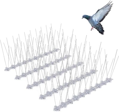 TIM® Duivenverjager - Duivenpinnen - Vogelpinnen - Zilver - 25cm x 3cm x 12cm
