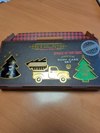 grappig geschenk voor mannen voor kerst - x mas collection - winter edition - body care set - citrus musk - i'm feelin pine
