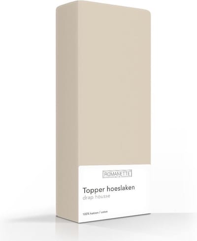 Luxe Verkoelend Katoenen Topper Hoeslaken - Camel