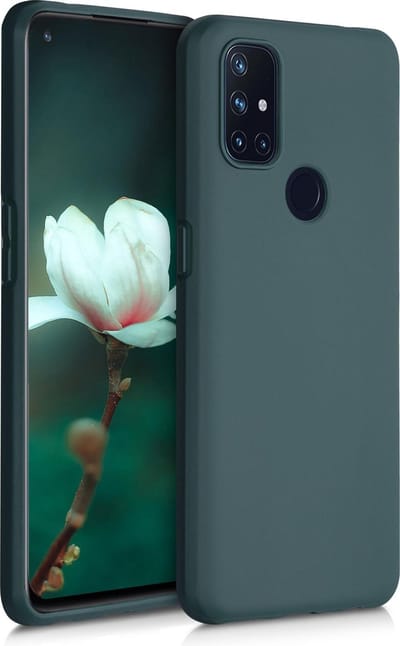 kwmobile telefoonhoesje geschikt voor OnePlus Nord N10 5G - Hoesje voor smartphone - Back cover in donkergroen