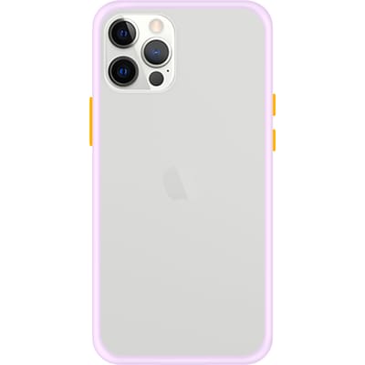 iPhone 12 Pro Back Cover - Paars/Transparant