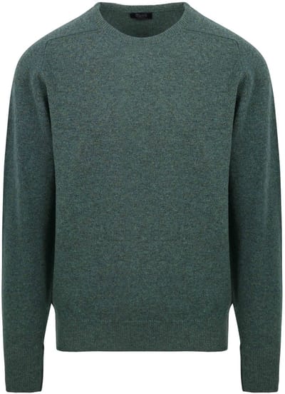 William Lockie Lamswol Moorland Groen - Maat L - Heren - Pullovers