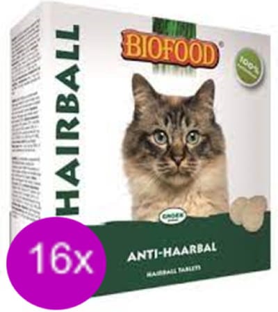 Biofood Kattensnoepjes - Anti-Haarbal - 16x100 stuks