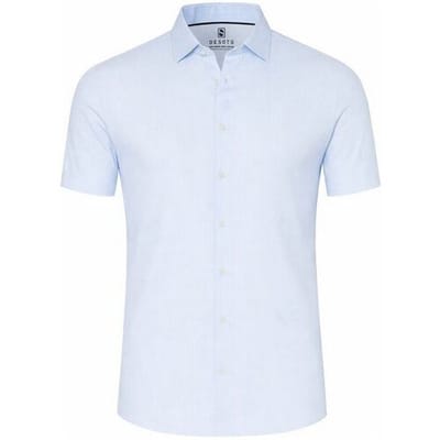 Desoto Overhemd Casual Kent Vertical Stripes Licht Blauw / male