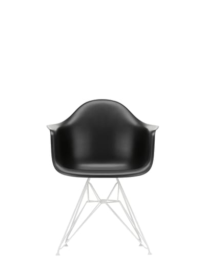 Vitra DAR Eames Plastic Armchair - diepzwart RE - wit