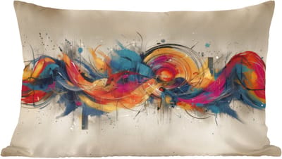 Sierkussens - Kussentjes Woonkamer - 60x40 cm - Explosie - Kleurrijk - Vormen - Abstract