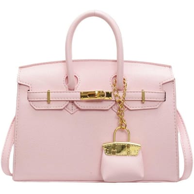 Sac à main Sac pour femme Nouveau sac Polyvalent Grande capacité Sac à bandoulière pour femme With pendant rose