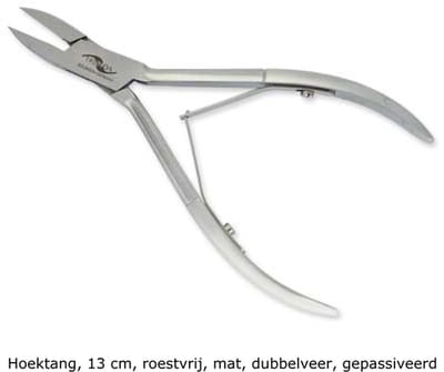 Erlinda - Professionele Hoektang - o.a. voor ingegroeide Teennagels - ICE gehard chirurgisch staal - Extreem scherp - 13 cm.