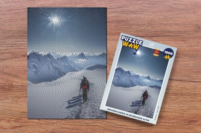 Puzzel Bergbeklimmen in besneeuwde alpen - Legpuzzel - Puzzel 1000 stukjes volwassenen