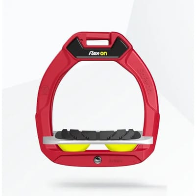 Kleurige veiligheidsbeugel voor paardrijden Rood/Grijs/Geel kind Flex-On Safe-On
