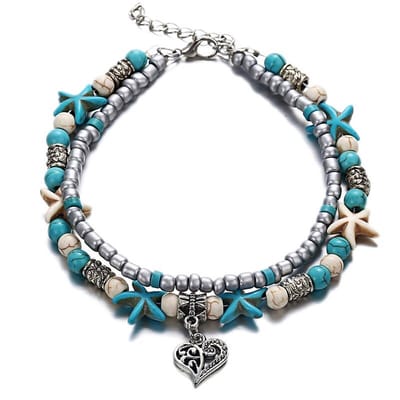 Enkelbandje - beach - love - enkelbandjes dames - model HX - Moederdag - Cadeau