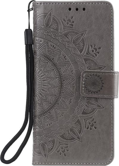 Shop4 - Xiaomi Mi 11 Hoesje - Wallet Case Mandala Patroon Grijs