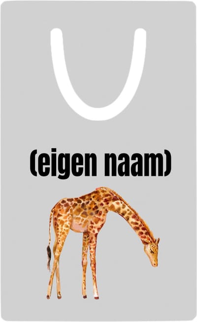 Hacebo® - giraffe met eigen naam metalen boekenlegger - Giraffe - giraffe liefhebbers - dieren liefhebber - leuk cadeau voor iemand die houdt van giraffen - cadeau - kado Bladwijzer boekenleggers - 7.6 cm x 5cm