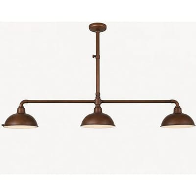 KS Verlichting Hanglamp Billiards 3 Antiek Donker Koper