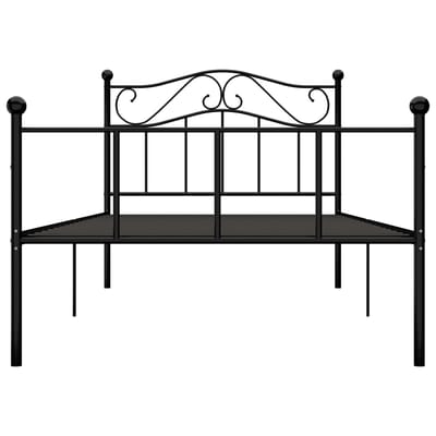 vidaXL - Bedframe - metaal - zwart - 100x200 - cm