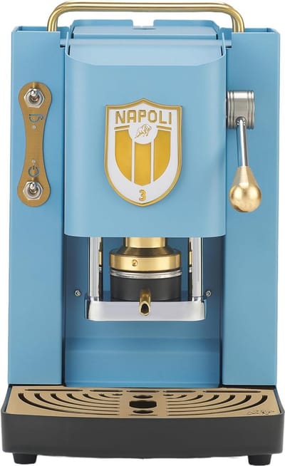 Elegante Koffiepads Machine 44mm Koperen Pers Turquoise
