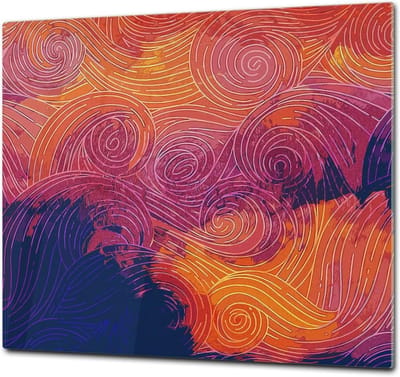 Glazen Keukenbord - Werkbladbeschermer Kookplaat - Extra Werkblad Maken - Slagvast Hittebestendig Krasvrij - 60 x 52 cm - Impressionist Sky