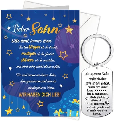 Dailygoods- Wenskaart Exclusief voor Zoon - Verjaardagskaart - Wenskaart voor Speciale Momenten - Wenskaart voor No?l - Wenskaart voor Nieuwjaar - Uniek Ontwerp
