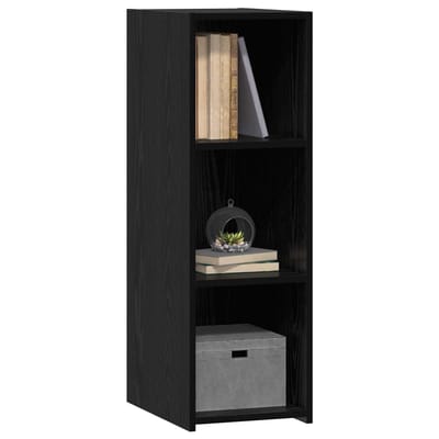 vidaXL - Dressoir - Zwart - eiken - 30 - x - 41 - x - 93 - cm - Bewerkt - hout