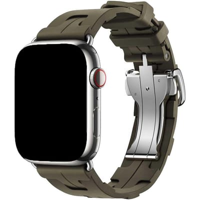 2+1 | Apple Watch Bandje Kilim - Siliconen - Khaki