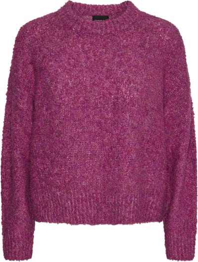 Pieces Trui Pcnatherine Ls O-neck Knit Bc 17142442 Beetroot Purple/melange Dames Maat - M
