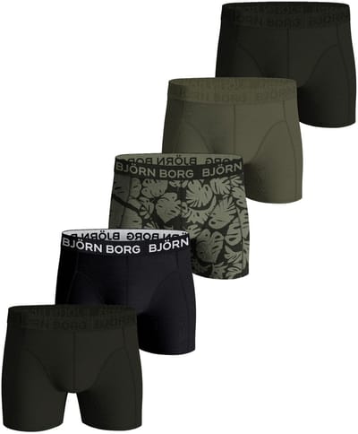 Björn Borg Cotton Stretch boxers - heren boxers normale lengte (5-pack) - multicolor