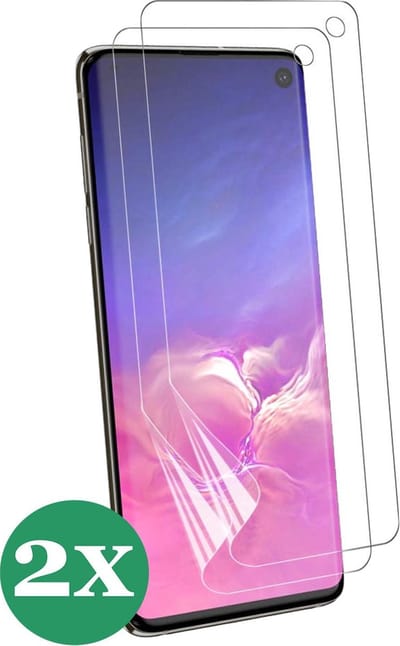 Screenprotector geschikt voor Samsung Galaxy S10 - Screen Protector - 2 Stuks