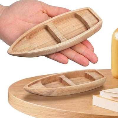 Onafgewerkt houten schipmodel, miniatuurkano van natuurlijk hout voor maritieme decoratie en knutselprojecten, perfect voor wooninrichting