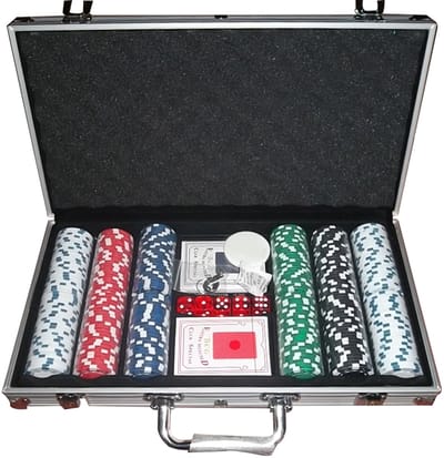 PIPIPOXER- Pokerset 300 Chips – Pokerkoffer Volwassenen – Inclusief Kaarten - Poker