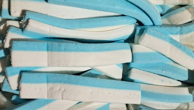 lange spekken blauw-wit 1000 gram voor babyshower, geboorte, doop en feestjes