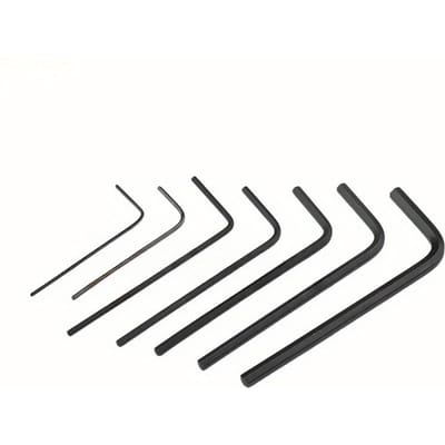 7PCS/Set 0.7~3mm Mini Zeskantsleutel Inbussleutelset Legeringsstaal Sleutel Schroevendraaierset Multifunctioneel Reparatie Handgereedschap zwart