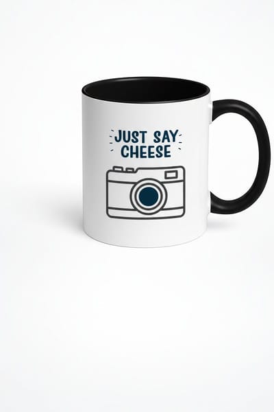 Just Say Cheese Mok - Fotografie Cadeau voor Koffieliefhebbers
