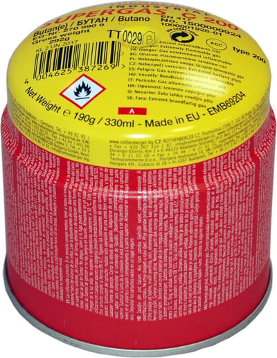 Rothenberger Gasfles Butaan/Propaan gas - Perfect als gasvulling voor camping kooktoestel - 190gr