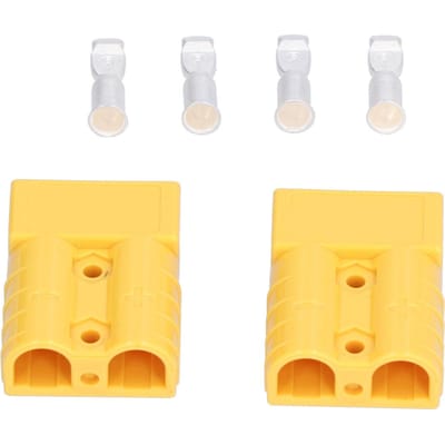 2 Stuks Batterij Connector 50A Lichtgewicht Snelle Ontkoppeling Kabelboom Stekker Kit 6AWG 600V Blauw white
